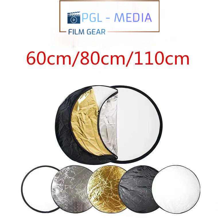 Tấm Hắt Sáng Tròn 5in1, Miếng Hắt Sáng Tròn 5 Trong 1, Phản quang gấp gọn Chụp Ảnh Quay Phim Studio Chuyên Nghiệp