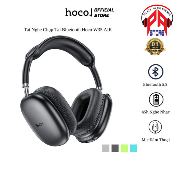 Tai nghe Bluetooth chụp tai Hoco W35 Air Đen