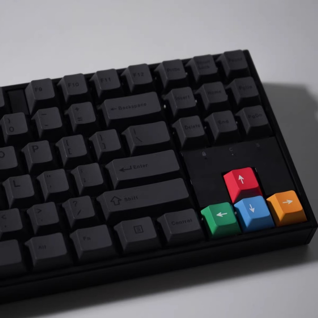 Yongqiu Retro Tối Giản Đen Xám Nhật Bản Keycap Cherry Profile Dye-Sub Keycaps Bộ Bàn Phím Cơ mx switch