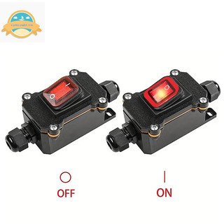 Coutr 1 cái công tắc rocker 12v / 24v / 220v dây nguồn nội tuyến marine rocker switch ngoài trời chống thấm nước hộp nối dòng điện cao vn