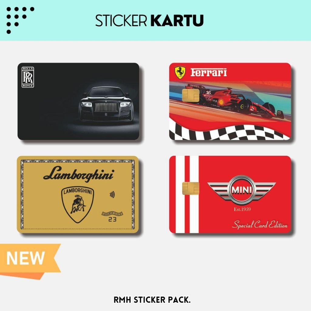 Skin Card, ATM Chủ Đề  Ferrari Lamborghini Mini Cooper | Miếng Dán Thẻ ATM, Thẻ Chung Cư Trang Trí -