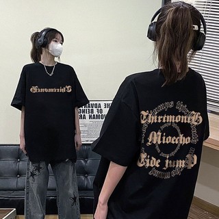 2024 Mới Tay Ngắn Retro Thiết Kế Lạnh Cao Cấp In Chữ Cặp Đôi Tay Ngắn, Đen M-3XL Retro Tay Ngắn Rời, Tay Ngắn Thời Trang, Áo Thun Thường Ngày Mùa Hè