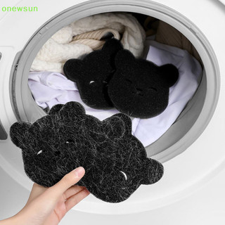 Onewsun 2 Chiếc Giặt Bóng Máy Giặt Lint Catcher Hình Gấu Thú Cưng Tẩy Tóc Có Thể Tái Sử Dụng Quần Áo Sofa Mèo Chó Làm Sạch Tóc Bọt Biển Mới