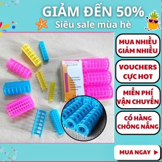 Lô 6 dụng cụ cuốn tóc uốn tóc phổ thông không xài điện xài nhiệt giá rẻ, hiệu quả