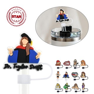 Oz Tumbler Thiết Kế Mới Ca Sĩ Taylor Ống Hút Silicon Có Thể Tái Sử Dụng Đầu Bảo Vệ Có Nắp H3W1