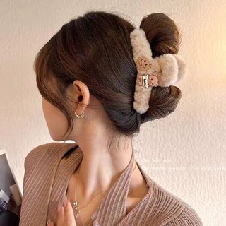 Kẹp tóc gấu sang trọng dễ thương Kẹp tóc phong cách hoạt hình Thời trang thu đông
