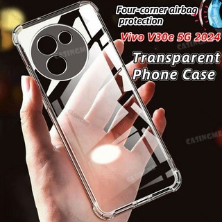 Vivo V30e 5G 2024 Túi Khí Trong Suốt Cho Vivo V30e V30 E VivoV30e V 30E Pro 5G 2024 Vỏ Điện Thoại Silicon Chống Sốc Trong Suốt Vỏ Điện Thoại Trong Suốt Vỏ Bảo Vệ VivoY16