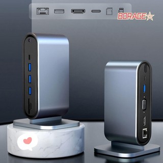 Borag 12 trong 1 Type C HUB Dọc 4K HDMI PD 100W Dock Station