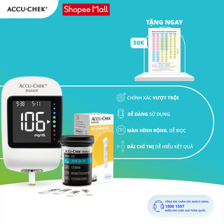  Máy Đo Đường Huyết ACCU-CHEK® Instant Kèm Hộp 25 Que Thử & 25 Kim Lấy Máu SoftClix