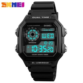Đồng Hồ SKMEI 1299 Dạng Kĩ Thuật Số Có Đèn Nền Led Chống Thấm Nước Phong Cách Thể Thao Cho Nam