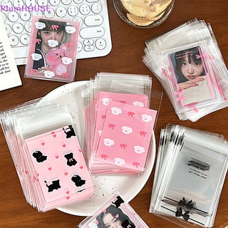 Plumhouse 50 Cái Trong Suốt Dễ Thương Nơ Tự Dính Opp Túi Kpop Thần Tượng Thẻ Ảnh Bảo Vệ Túi Bảo Quản Photocard Thẻ Tay VN