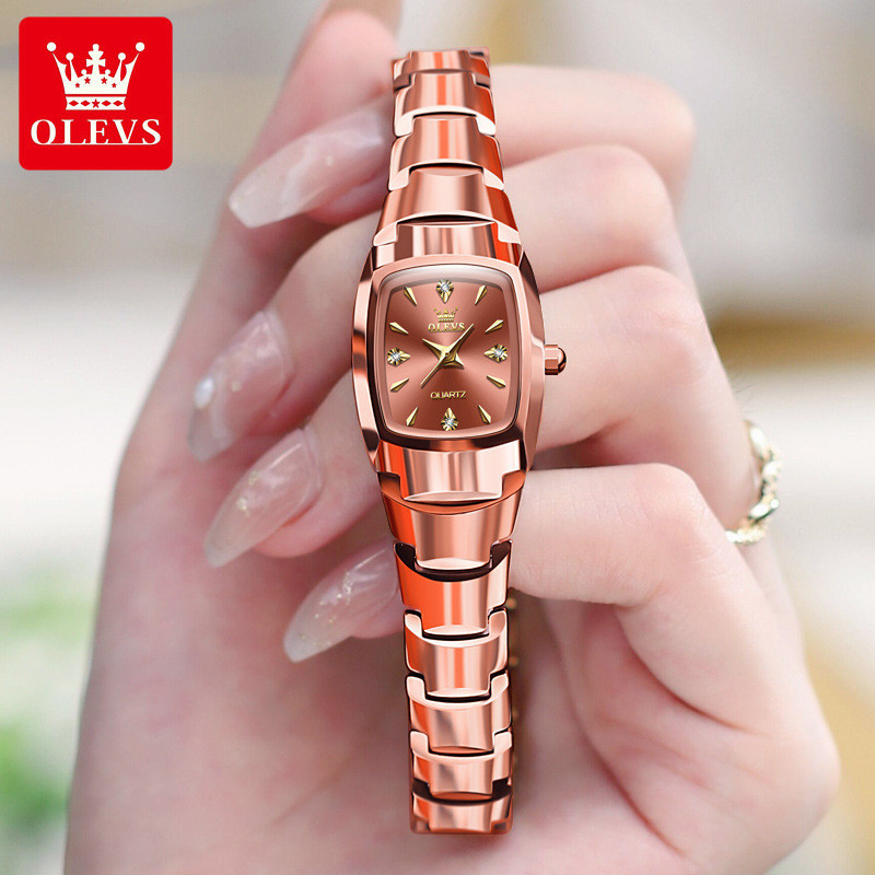 Đồng hồ Olevs 7006 (Chính hãng 100% + Hộp gốc miễn phí) Đồng hồ nữ cao cấp chống nước thạch anh bằng thép vonfram