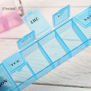 Zthome 7 ngày thuốc hộp thuốc hàng tuần giá đỡ máy tính bảng sắp xếp lưu trữ hộp đựng hộp đựng thuốc bộ chia 3 màu hộp đựng thuốc sắp xếp hot