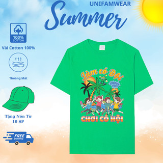 Áo Thun Nhóm Đi Chơi Du Lịch Biển UniFamWear - Thời Trang Đồng Phục Công Ty Team Building,Chất Lượng Cao, M6
