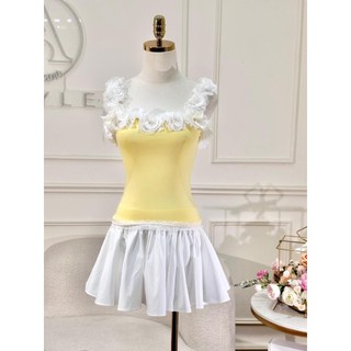 Set áo thun cuộn bèo chân váy TKCC ASHYLEY