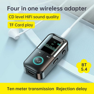 Bộ thu phát bộ chuyển đổi Bluetooth 5.4 4 trong 1 mới Âm thanh không dây GT69 cho ô tô Home Stereo Pro
