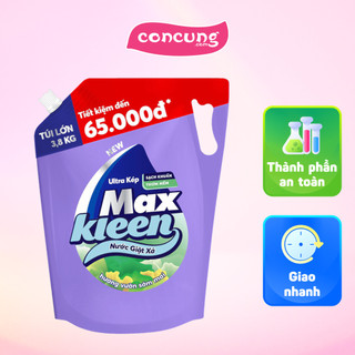 Nước giặt xả MaxKleen hương sớm mai túi 3.8kg
