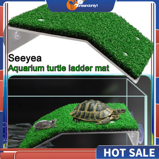 Onean Rùa Nền Tảng Mô Phỏng Turf Leo Rùa Bàn Sấy Phụ Kiện Bể Cá Trang Trí