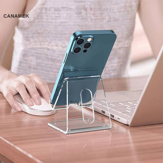 Canamek Trong Suốt Acrylic Điện Thoại Di Động Đế Để Bàn Đế Giá Đỡ Cho Điện Thoại Thông Minh Đa Năng Máy Tính Để Bàn Sạc Hỗ Trợ Điện Thoại Gắn Mới