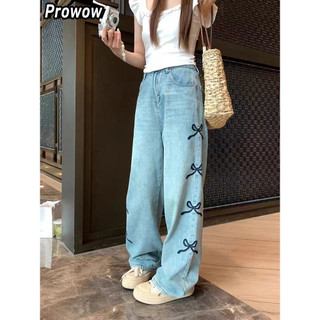 Prowow quần ống rộng quần nữ jean Minimalist Fashion Popular Fashion WNK24603JH 23Z240608