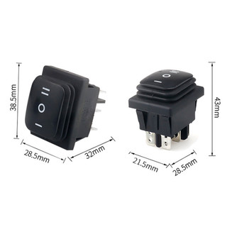 Rocker Switch 16A 20A 2pcs Black Toggle The Rocker Switch Snap On Switch[SECL]