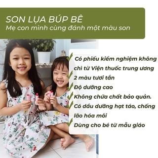   Thử 5g  Son Môi Lụa Có Màu Cho Bé Búp Bê Cỏ Mềm Thiên Nhiên An Toàn 4g 