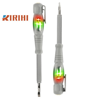 RIRIHI Bút đo tuốc nơ vít Phillips hai đầu AC24-250V mô-men xoắn cao đèn kép thợ điện thử nghiệm cụ thể và tắt nguồn