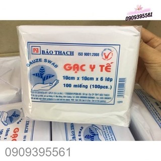 Gạc y tế sạch chưa tiệt trùng bảo thạch 10x10cm x 6 lớp | gạc đắp mặt nạ