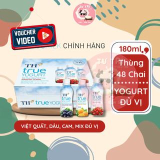 Th yogurt 180ml sữa chua uống dạng chai thùng 48 chai.