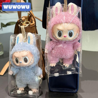 WUWOWU Túi ngoài trời Labubububu, Túi trưng bày búp bê trong suốt chống bụi, Túi đựng búp bê có thể tái sử dụng bằng nhựa PVC thời trang Quà tặng