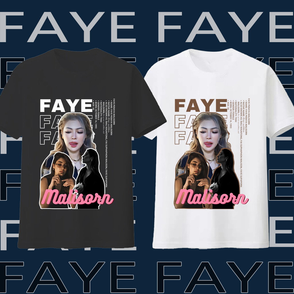 2024Faye Malisorn Áo Thun S-5xl Nam Diễn Viên Thái Lan Tay Ngắn Cotton HỌC Nữ 8
