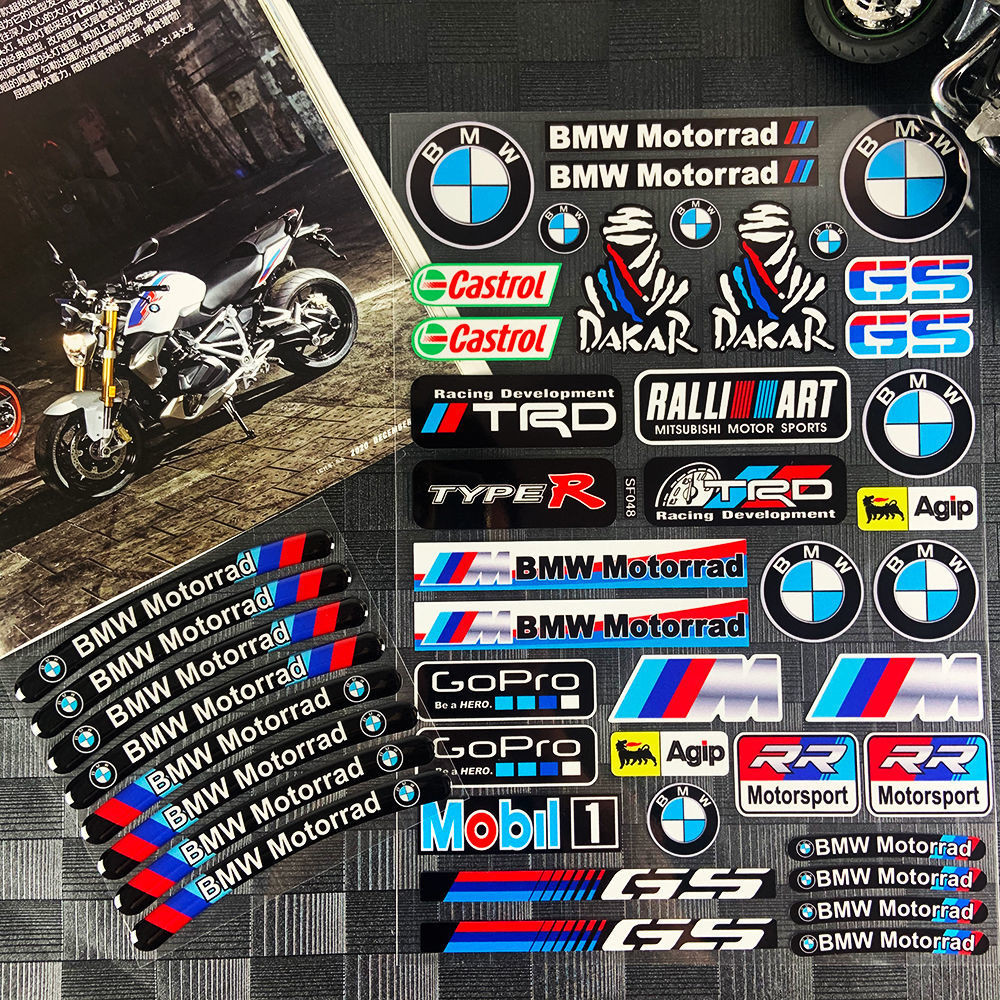 Thích hợp cho Logo BMW BMW BMW BMW G310R / S1000RR / 310GS Thân Xe Biểu Tượng Phản Quang Miếng Dán M