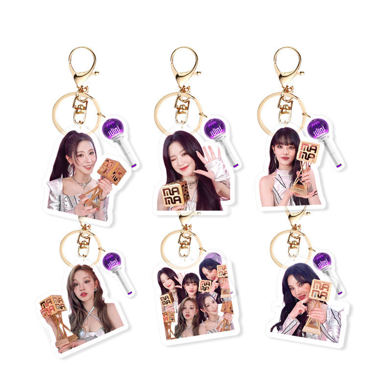 Móc Khoá, Mô Hình Standee KPOP G-IDLE I FEEL Album Yuqi Shuhua Soyeon Minnie Miyeon Trang Trí Bàn Họ