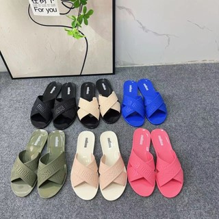 Giày Jelly Flat Mei*Sha Còn Hàng, Kiểu Dáng Nhỏ Có Hương Thơm, Dép Nữ Thoải Mái
