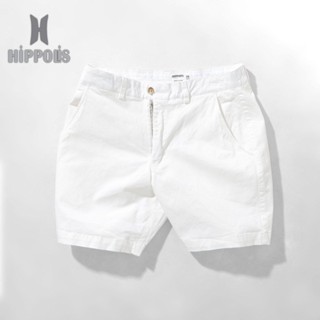 Quần Short Kaki Nam Ngắn Hippolis Màu Trắng Sang Trọng, Chất Mềm Mịn, Co Giãn Thoải Mái