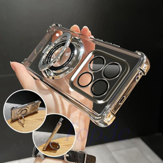 Ốp lưng Redmi Note 14 Pro 5G, Ốp điện thoại trong suốt chống rơi túi khí kiểu giá đỡ CDSJ