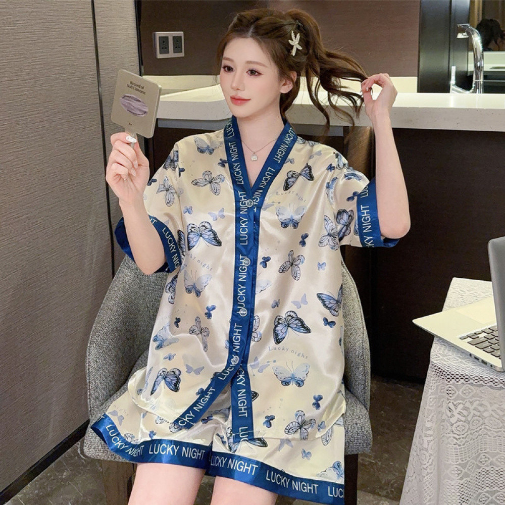 Bán chạy Bộ đồ ngủ gợi cảm sang trọng cao cấp dành cho nữ baju tidur Piyama perempuan Bộ đồ ngủ lụa 