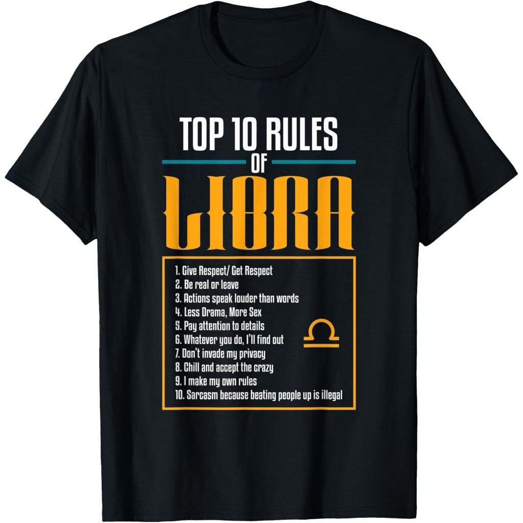 Áo thun sinh nhật Libra Zodiac Top 10 quy tắc của áo thun ý tưởng Libra