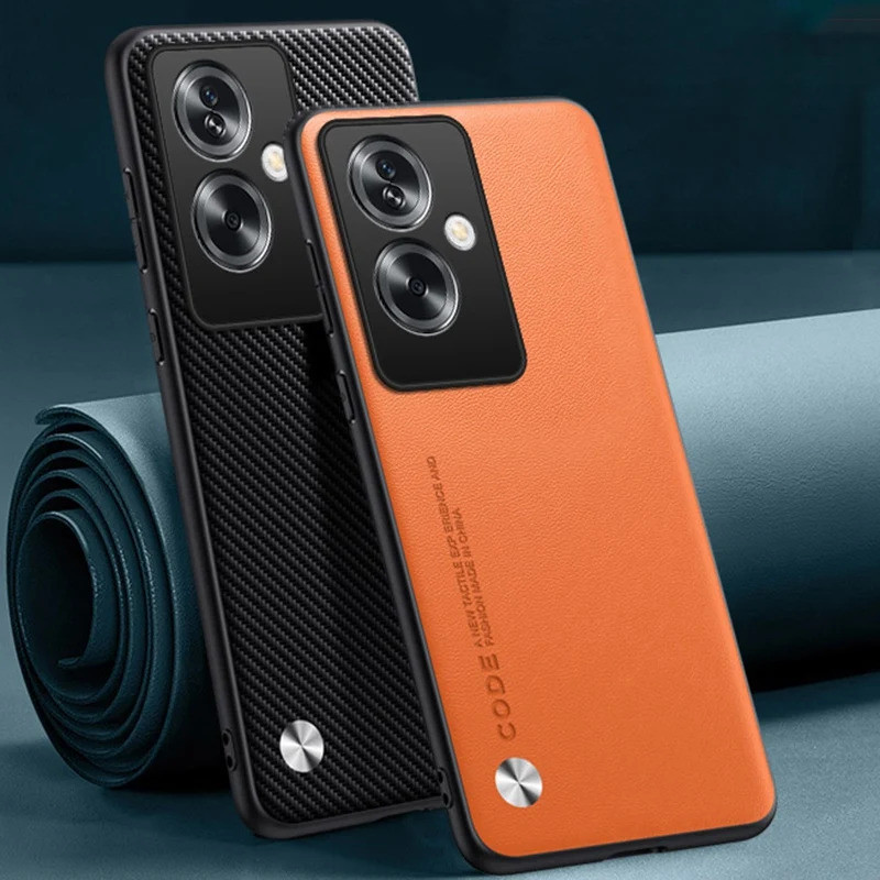 Ốp Da PU Sang Trọng Cho OPPO A79 A1 A2 Pro 5G Ốp Lưng Silicon Mờ Bảo Vệ Toàn Diện Ốp lưng Cho OPPO A