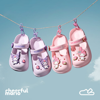 sanrio giày sục cho bé gái dép cross melody & Kuromi trẻ em dép Cheerful Mario 