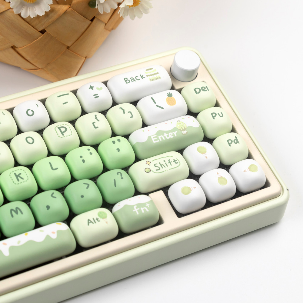 Mùa hè Món tráng miệng House Keycaps MOG Profile Green Gradient PBT Dye Sub Keycap | BigBuy360 - bigbuy360.vn