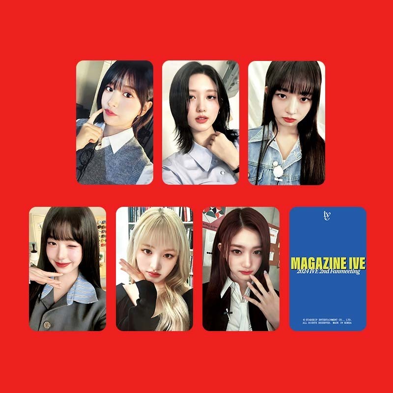 3-7pcs/set IVE 2024 2ND FANMEETING MAGAZINE Photocards HAPA KRISTIN AMUSE DIVE INTO I'VE MINE Lomo C