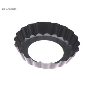 Henghome Tart Pan 10cm Trứng Tart Khuôn Có Đáy Có Thể Tháo Rời Chống Dính Nhỏ Tart Khuôn Sáo Cupcake Tart Chảo Nướng TFG