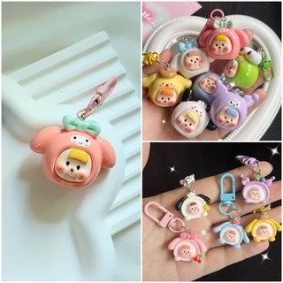Cô Gái Dễ Thương Móc Khóa Hoạt Hình Mặt Bé Móc Chìa Khóa Cinnamoroll Kulomi Túi Đi Học Pandent
