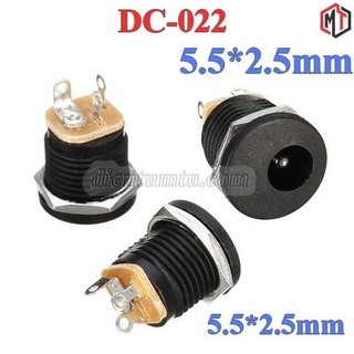 Jack nguồn dc-022 5.5x2.5mm có ren ốc