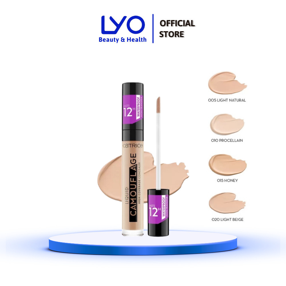 Kem Che Khuyết Điểm Dạng Lỏng Catrice Liquid Camouflage High Coverage Concealer Che Phủ Tự Nhiên, Bền Màu 12h 5ml