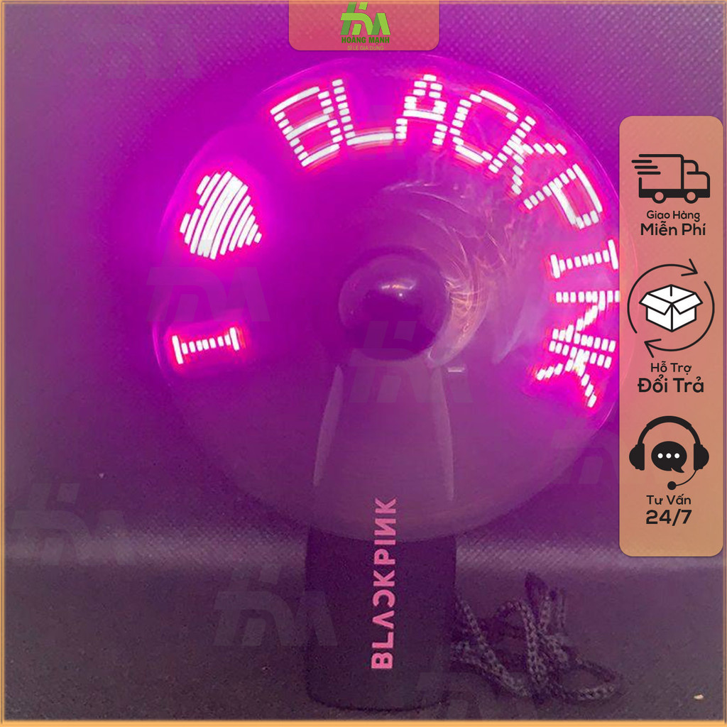 Quạt cầm tay cho fan blackpink ,Quạt đèn Led cầm tay Blackpink