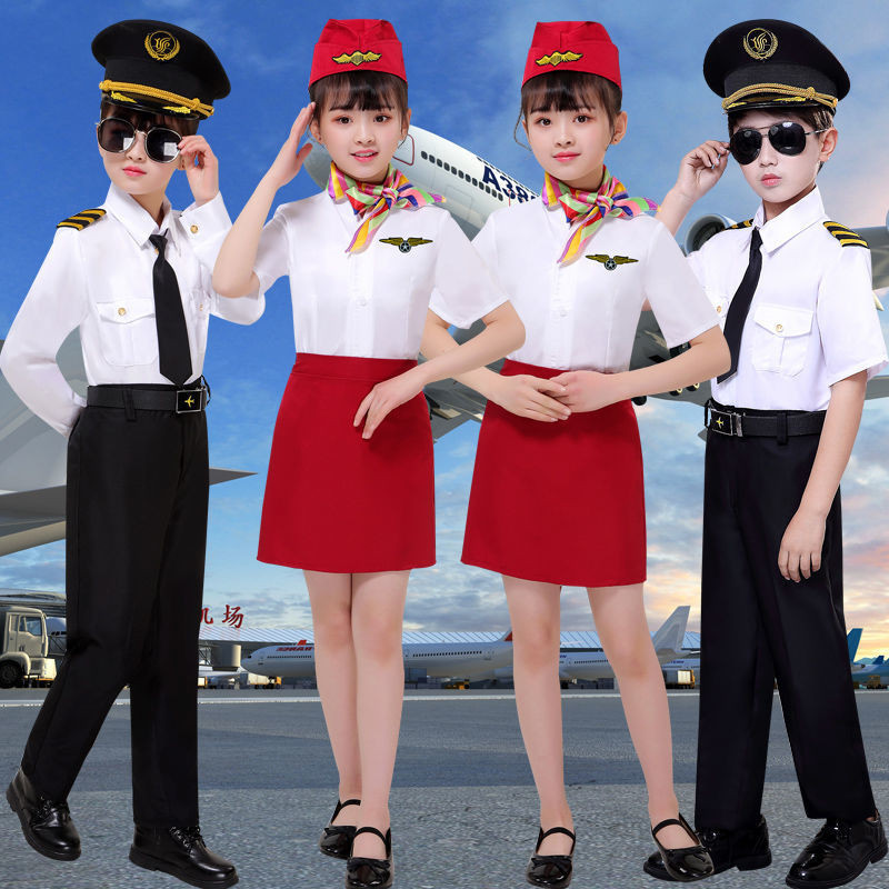 🍒 Chỗ 🍒 Quần Áo Trẻ Em Múa Trang Phục Quần Áo Cho Bé Gái 3 Đến 14 Tuổi Đồng Phục Tiếp Viên Hàng Khôn