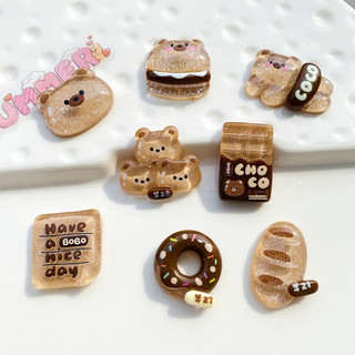 Trang trí khóa giày hình gấu pha lê sticker dép crocs charm crocs jibbitz để trang trí dép chữ h crocs dép lê dép tổ ong