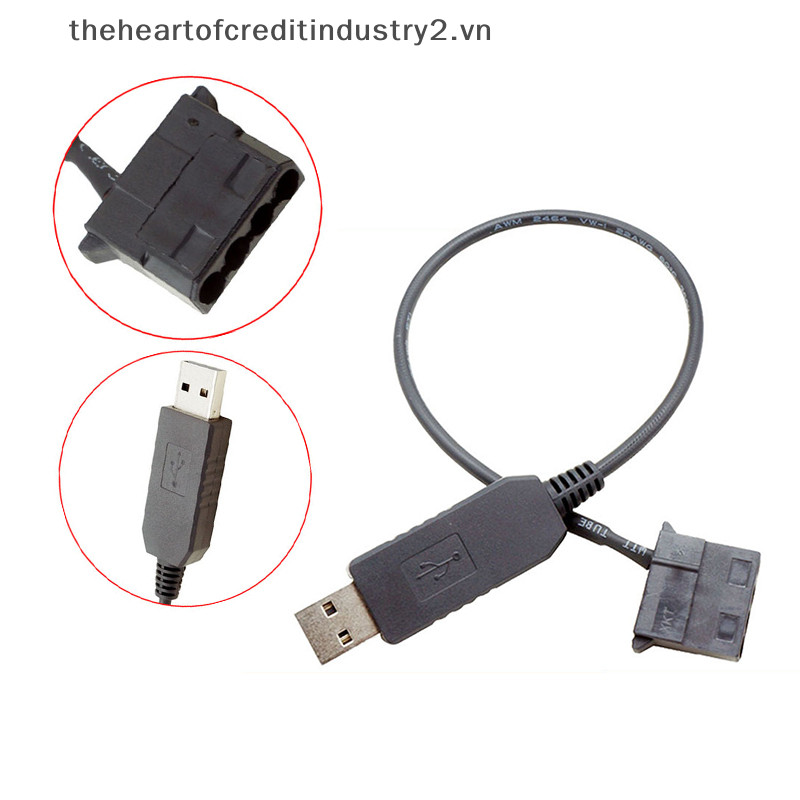 # Điện tử # USB sang 4Pin PWM 5V sang 12V Boost Line USB Tay Quạt PC Bộ chuyển đổi nguồn Cáp chuyển đổi cho quạt làm mát PC.